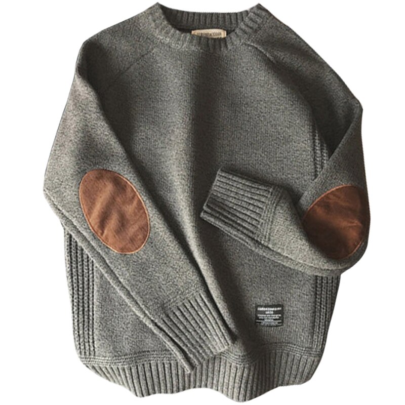 New Men Pullover Sweater Fashion Patch Designs Knitted Sweater Men Harajuku Streetwear O Neck Causal Pullovers Mens 